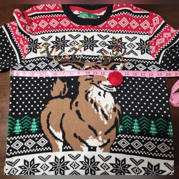 Ugly Christmas Sweater Reindeer Festive - Picture 6 of 7